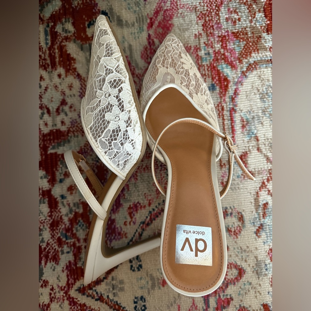 Dolce Vita Ivory Lace Bridal Heels